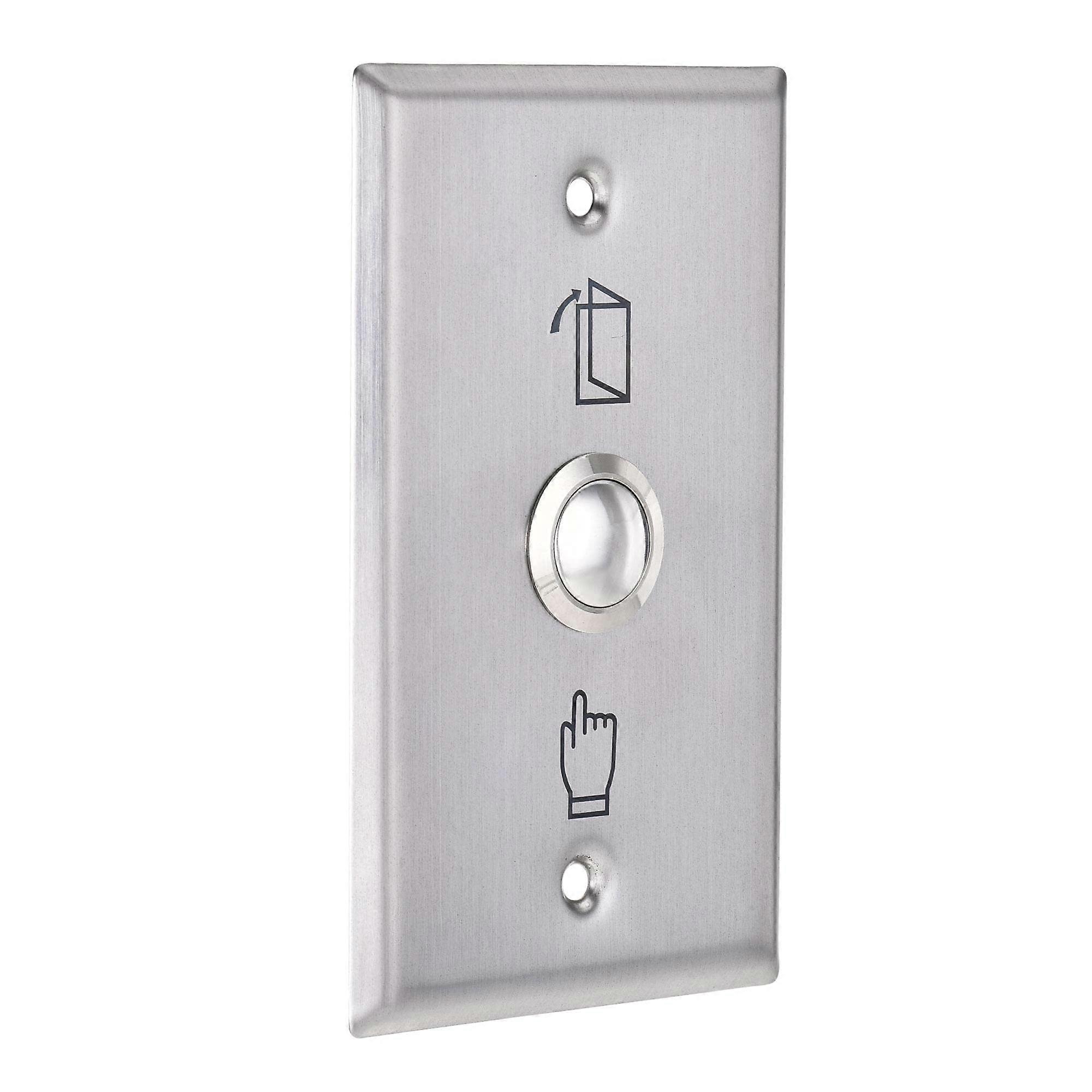 Door Access Control Push Button Stainless Steel Exit Switch 115x70mm DC 12V 3A Silver Tone Ref:8656
