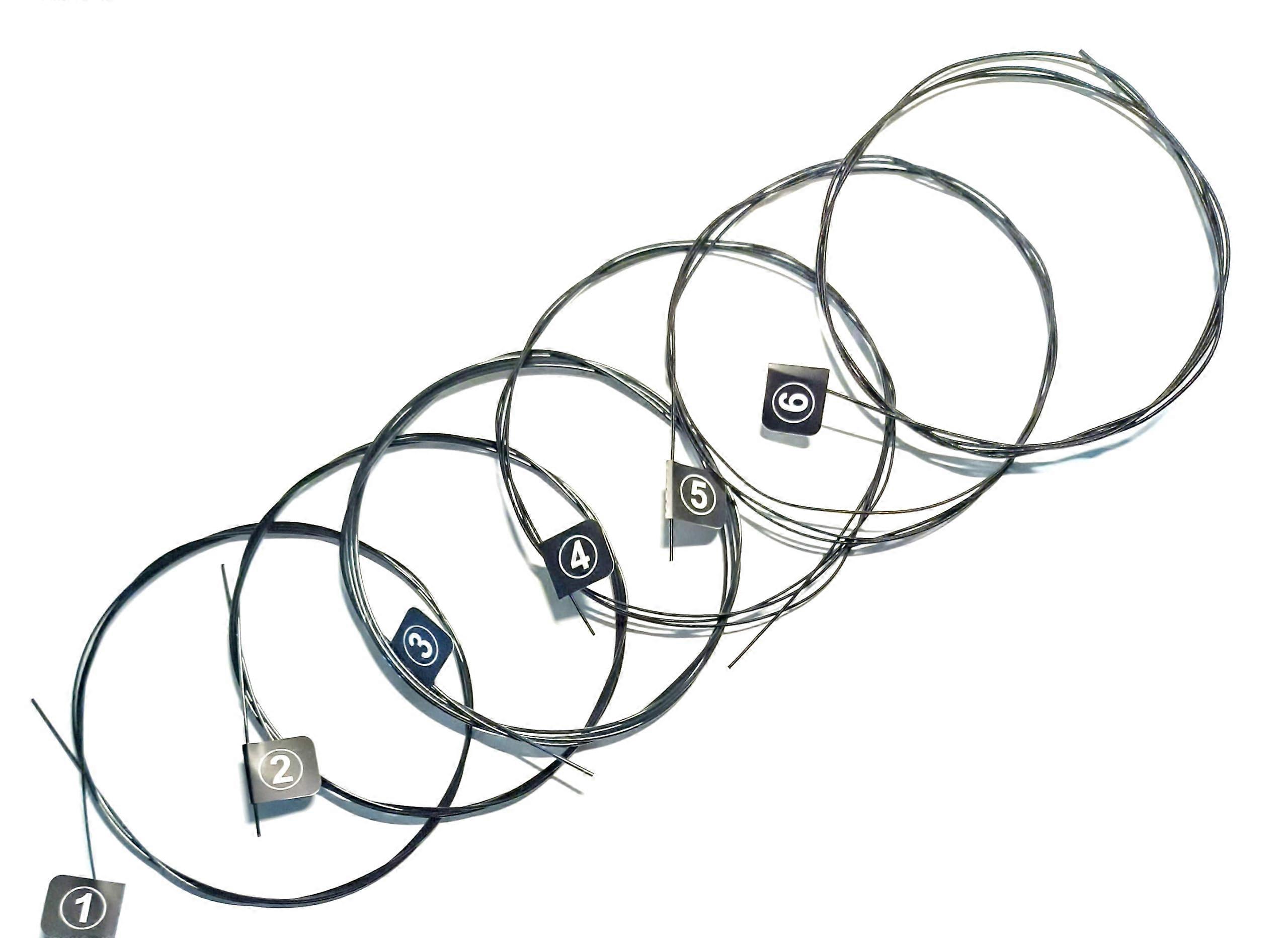 Classical Guitar Strings Set All Black Nylon with Black Wound Bass Balanced Tone Stable Tuning