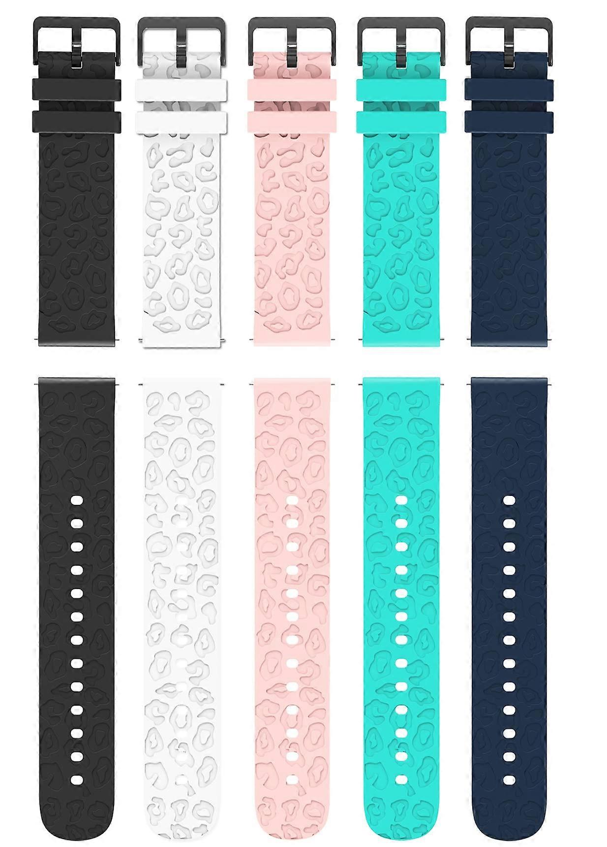 Smartwatch Bands Compatible with iTech Fusion 2/2S/2R, 20mm Silicone Quick Release Straps 5 Pack