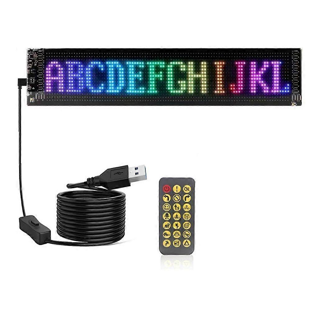 Led Matrix Display Car Panel Flexible Pixel Programmable Scrolling Advertising DIY Animation Text Matrix Panel RGB 16x96
