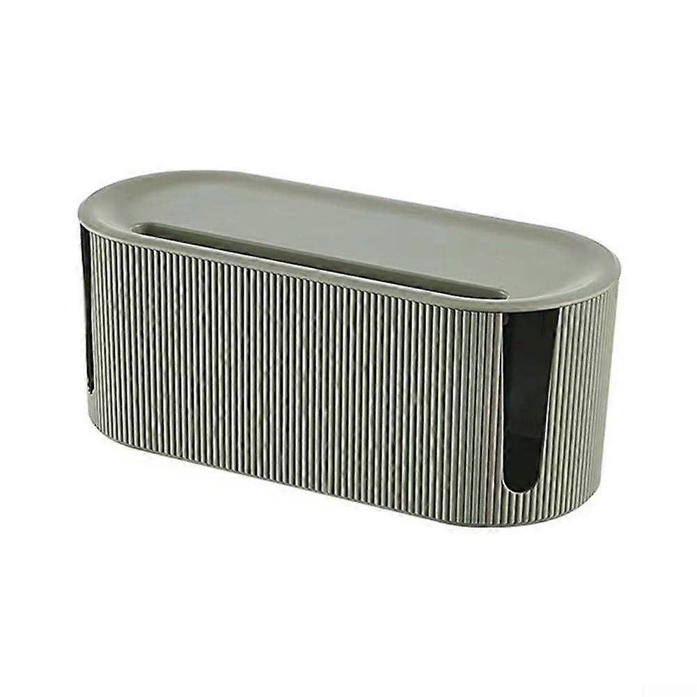 Cable Management Box for Desktop with Large Capacity, UShaped Easy Access, ABS Power Strip Organizer