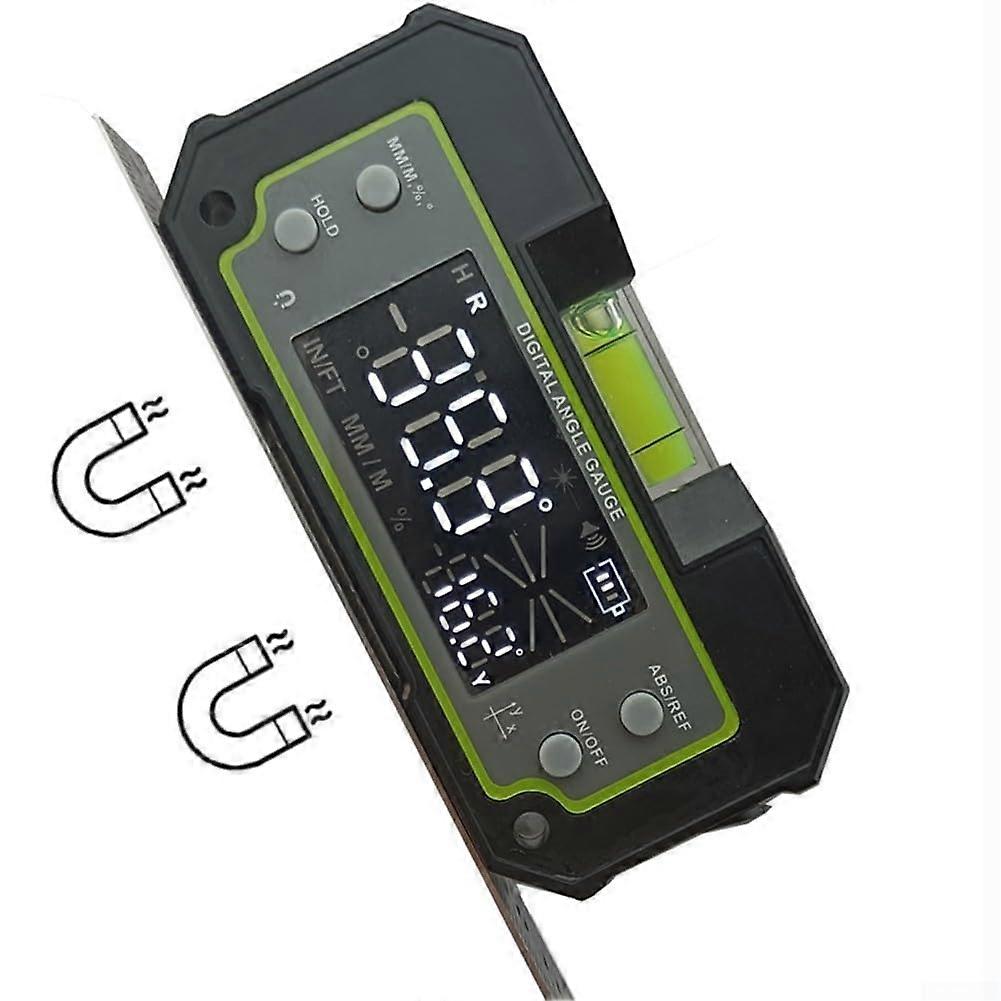 Digital Angle Finder with Dual Axis Precision, Magnetic Base, LCD Backlight Display DC170W