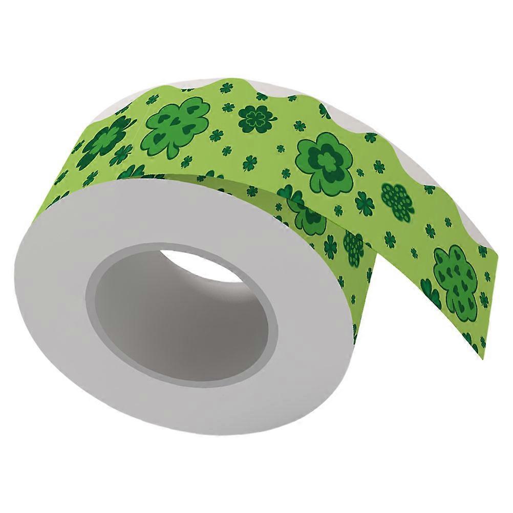 Decorative Rectangular St. Patrick's Day Bulletin Board Borders 2000X7CM Green Wall Decoration 2Set