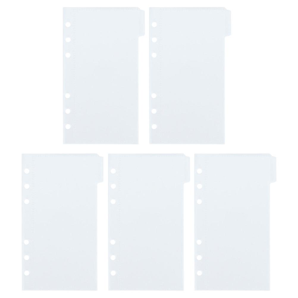PP Binder Pockets Transparent for Document Organization 1Set 6 Holes