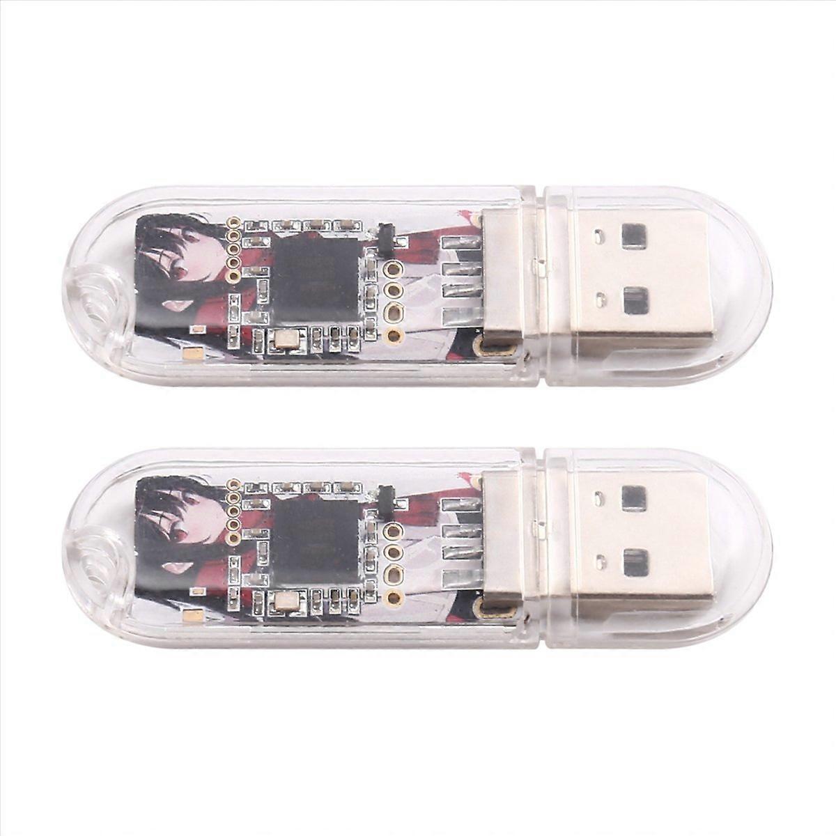 Portable USB Adapter Wireless Adaptor Receiver(2-Pack) Transparent