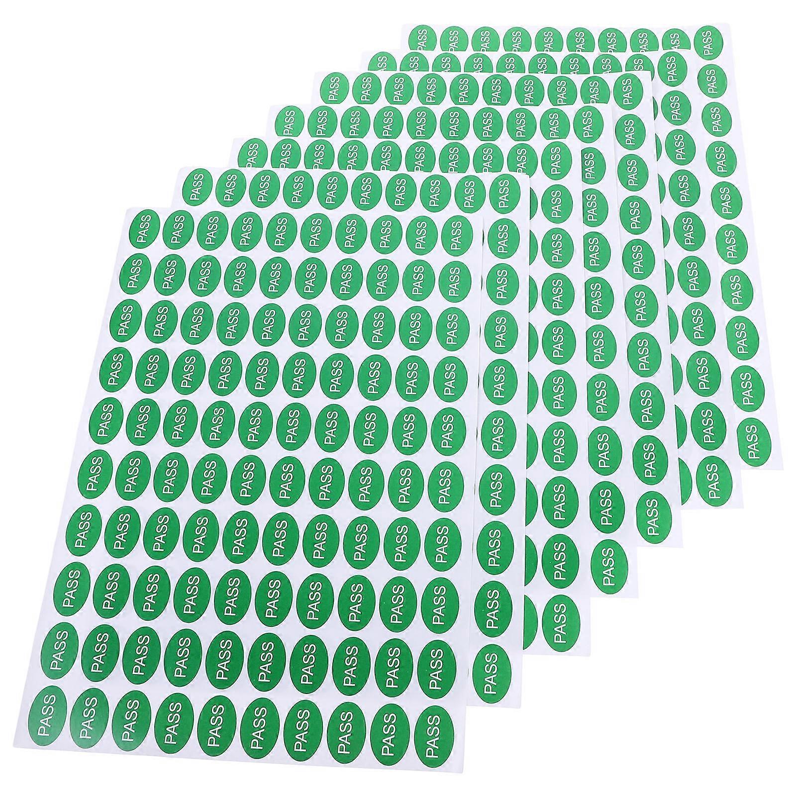 Passed Labels for Quality Checking Self Adhesive Passed Stickers 10000Pcs Green