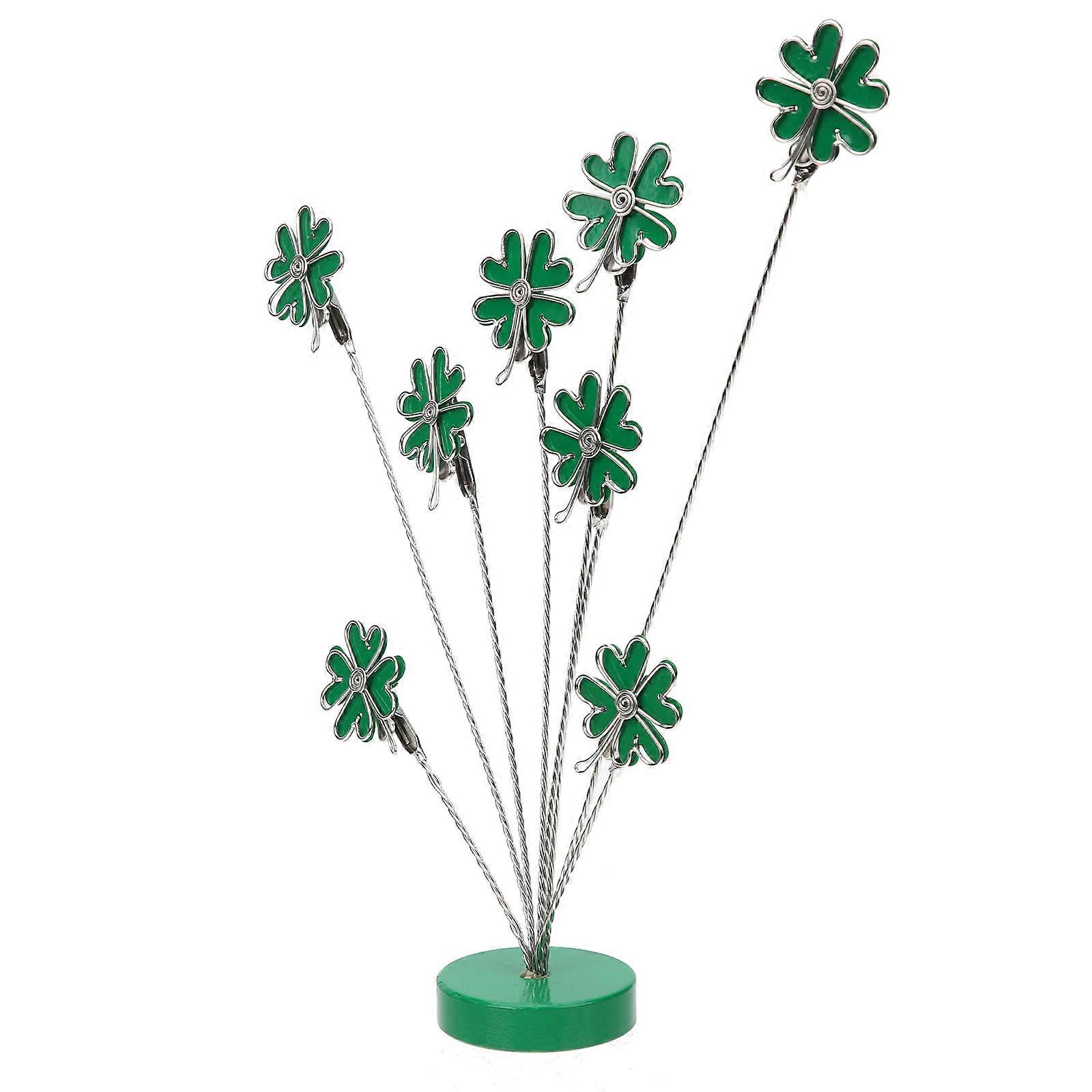 Multi-Function Photo Clip Clover Picture Clips Stand for Decor 3Pcs