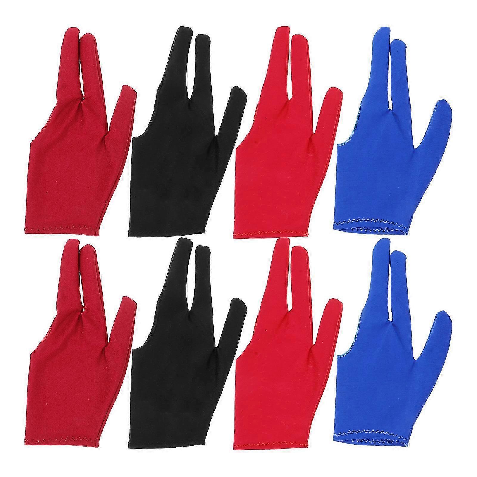 Gants de yoyo à trois doigts, lot de 8, pour figures acrobatiques, adhérence antidérapante, noirs