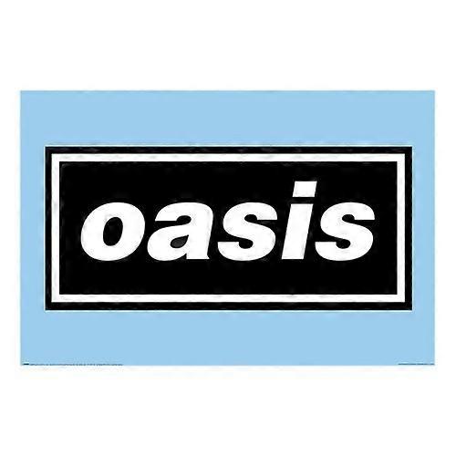 Oasis Logo On Blue Maxi Poster