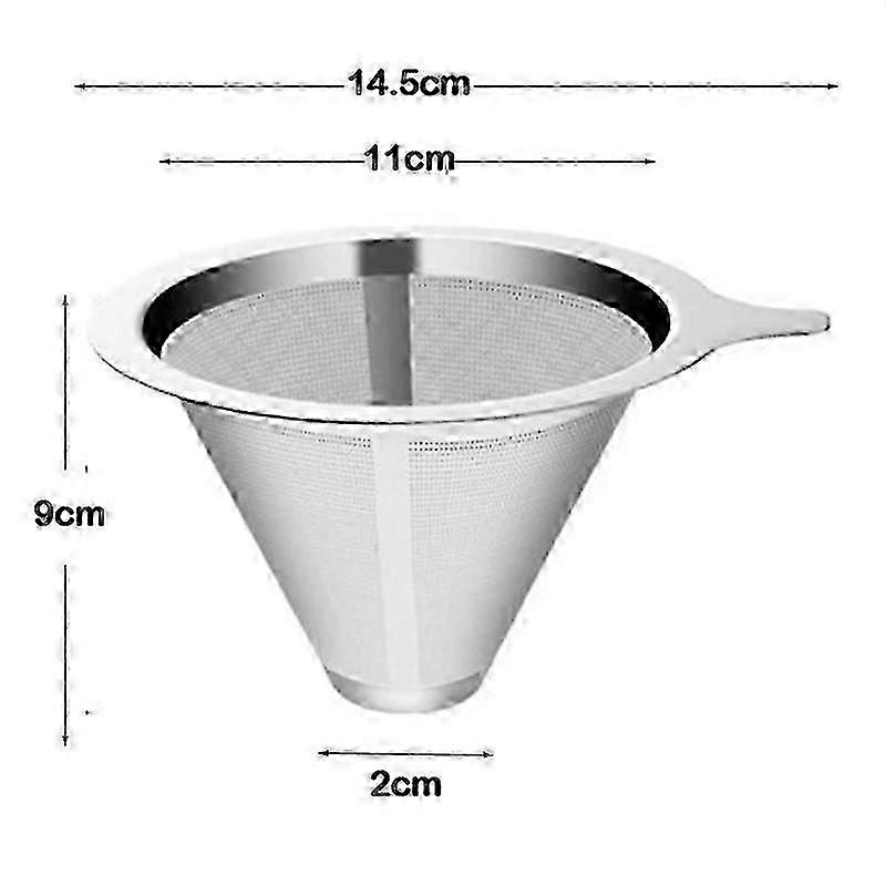 Reusable Double-Layer 304 Stainless Steel Coffee Tea Filter Basket