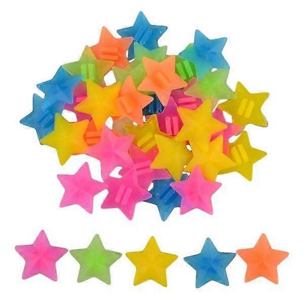 Bicycle spoke decorations, stars - 36-pack multi-colored