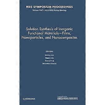 Solution Synthesis Of Inorganic Functional Materials - Films Nanoparticles - Cambridge University Press - Hardcover - en Book