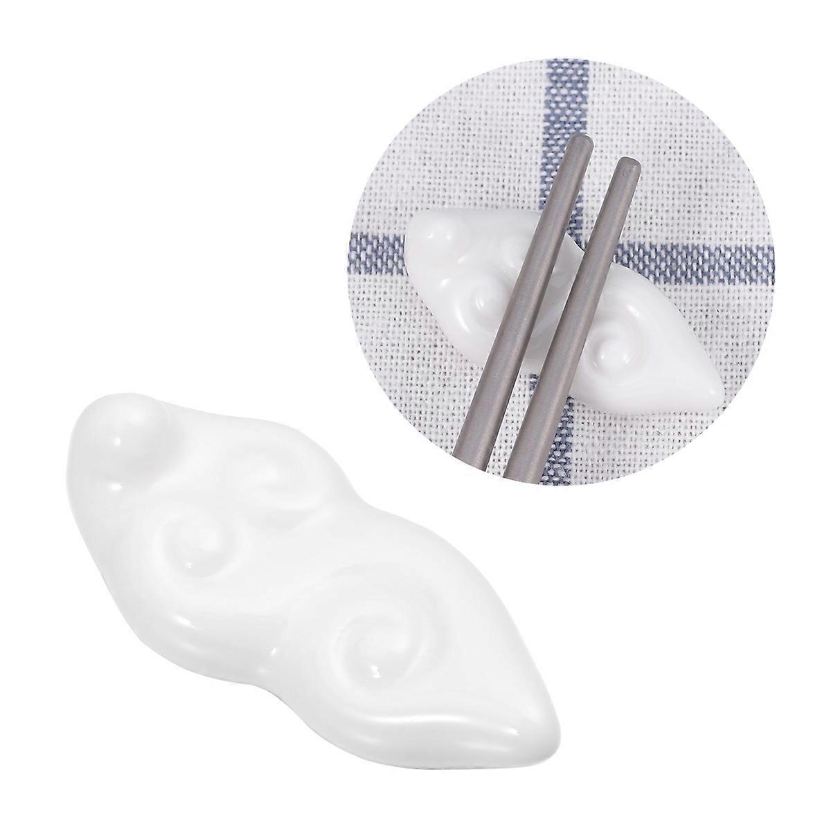 Ceramic Chopsticks Rack Cloud Shape for Chopsticks Rest 6Pcs Set