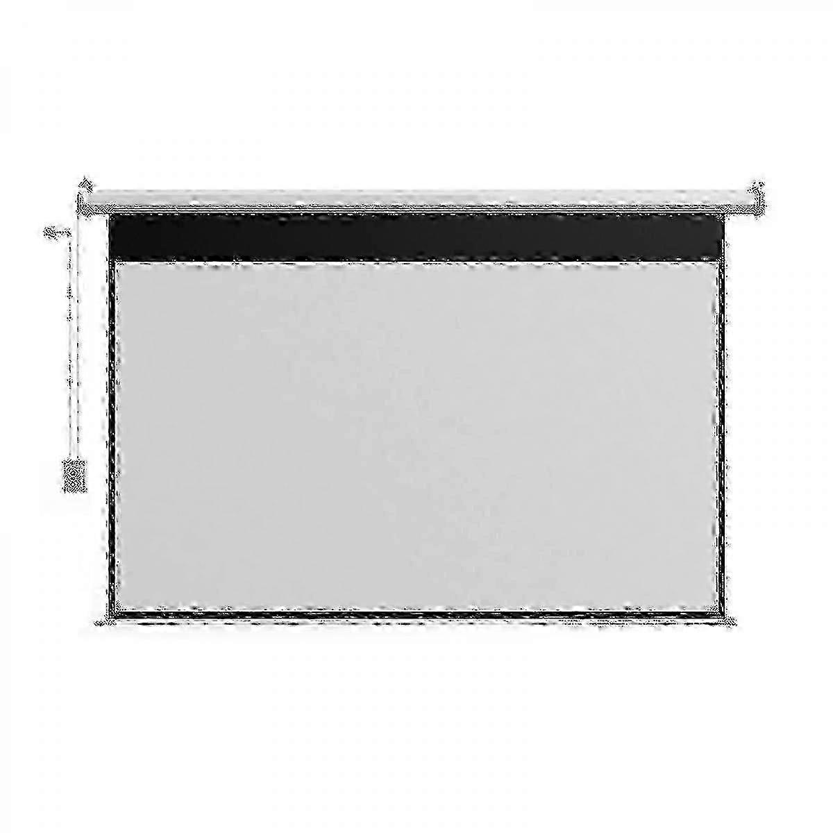 Portable 60" Motorized Matte White Projector Screen - Automatic Projection Display, Wall/Ceiling Mountable with Remote NC-U7
