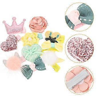 Dog Hair Clip Bowknot for Decoration 50Pcs Assorted Color Cloth Hair Bows