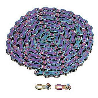 9 Speed Bike Chain 9 Speed Carbon Steel Colorful Sensitive Shifting Heat Treatment Bicycle Chain for Mountain Bike 26-27