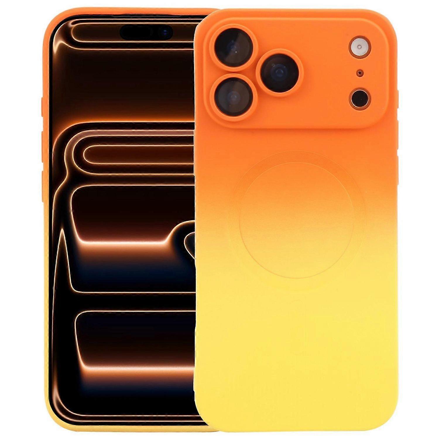MagSafe Apple iPhone 17 Pro Silicone Gradient Case with Lens Protector