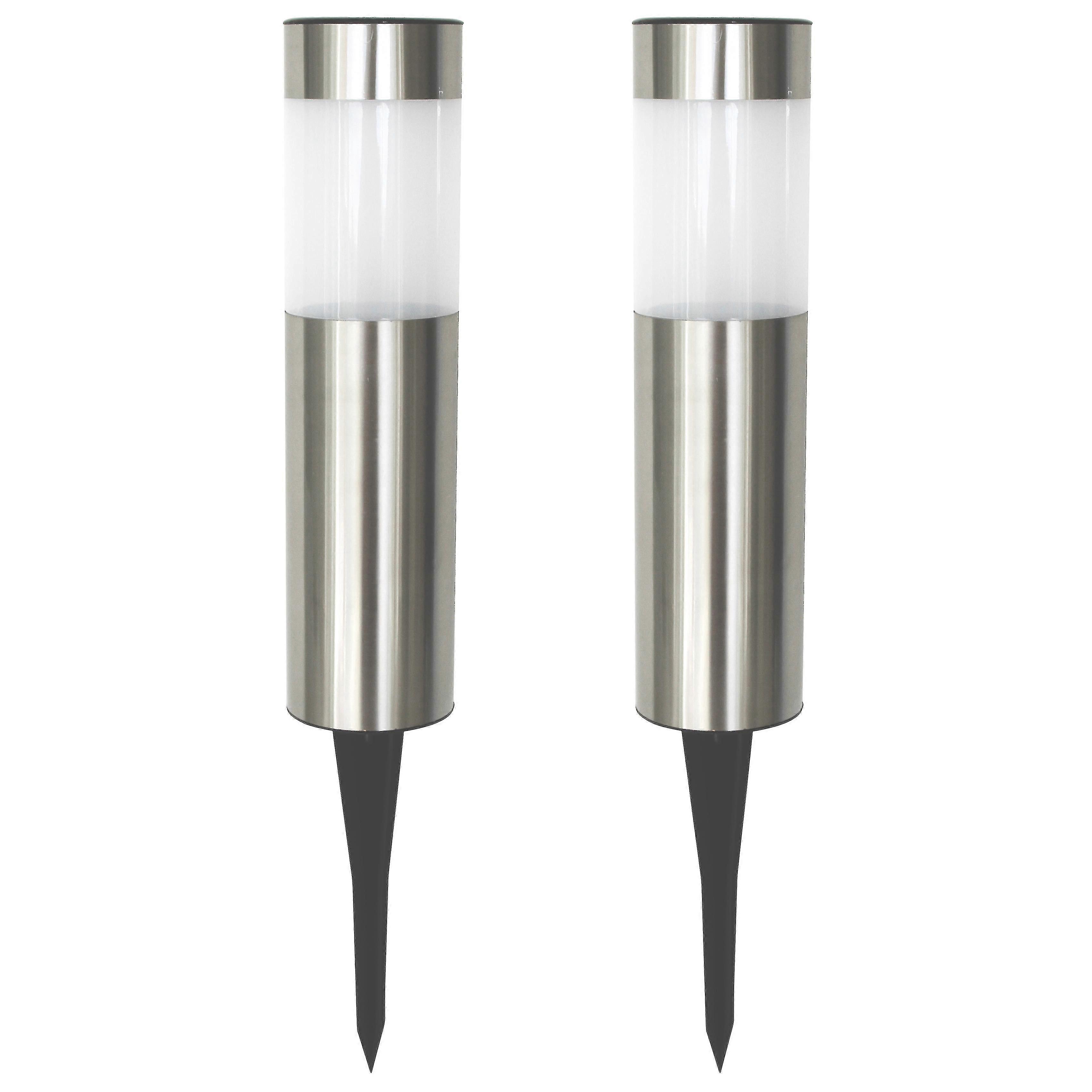 2pcs Large Solar Post Lights, White Light