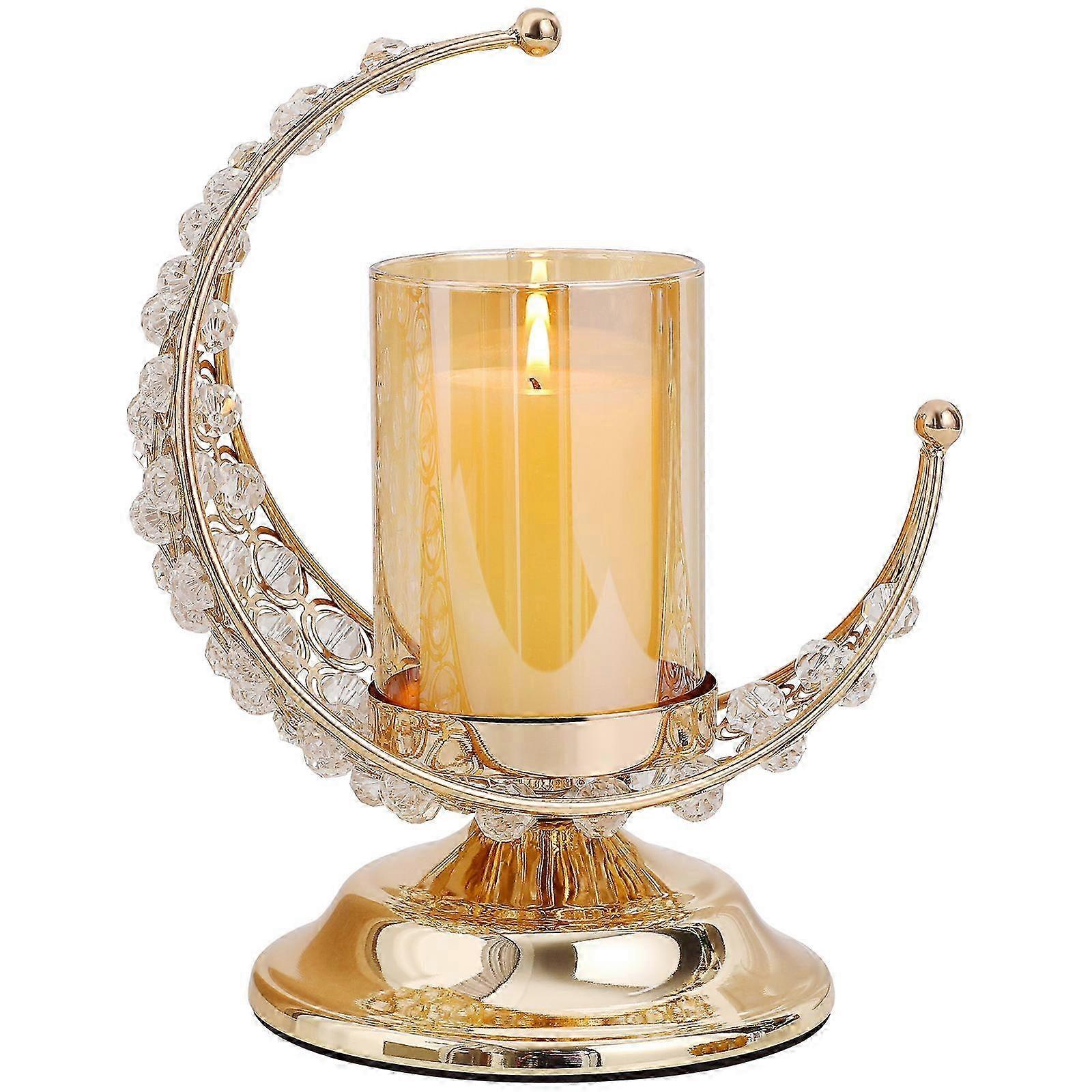 Creative Candlestick Moon Shaped Candle Holder compatible with Decor 1Pcs