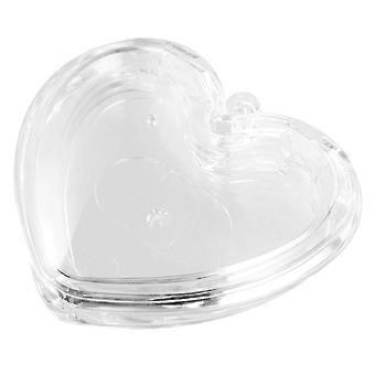 Herzförmiger Make-up-Kompaktkoffer mit transparentem Deckel, nachfüllbare, reisefreundliche Organisationspalette