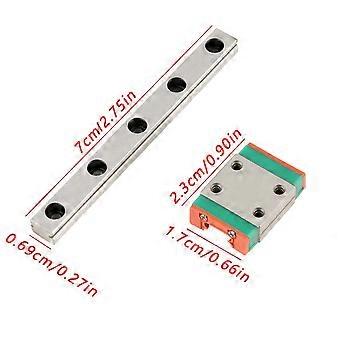 Lineaire bewegingsgeleiders, LML7B miniatuur lineaire railgeleider 7 mm breed + schuifblok voor 3D-printer en CNC-machine (70 mm)
