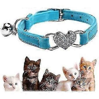 Adjustable Soft Velvet Cat Collar with Bell for Most Cats