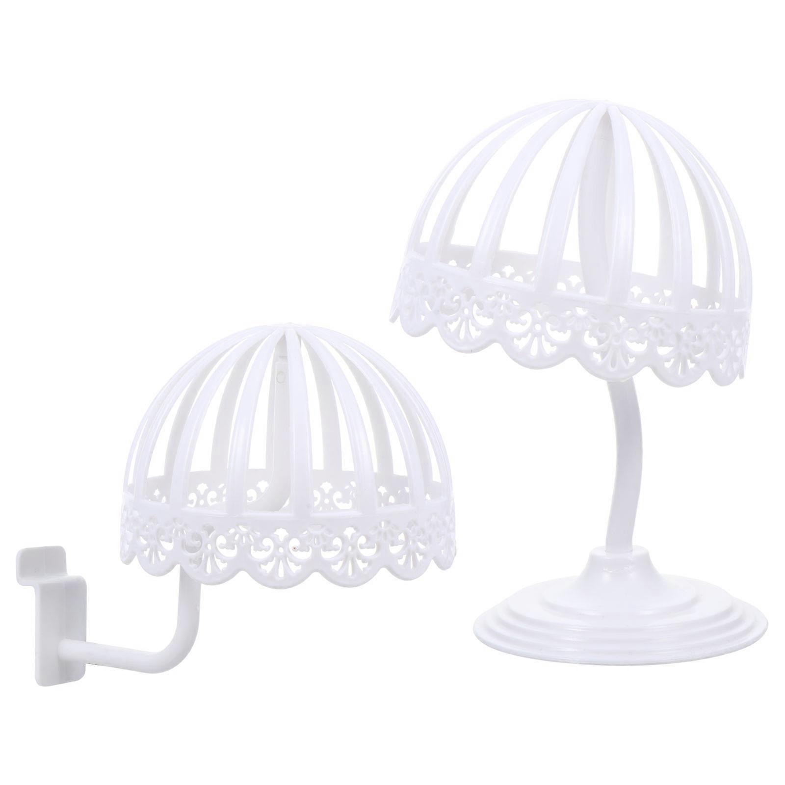2Pcs Plastic Wig Display Stands Multifunctional Hat Wig Rack Display Holder