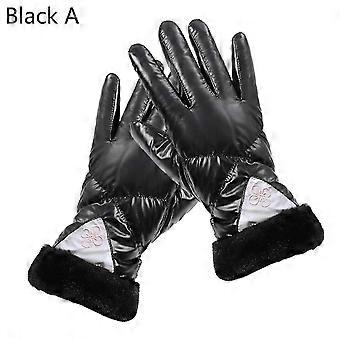 1 Paar Damen Handschuhe Verdickt Windabweisend Touchscreen Herbst Winter Vollfinger Fahrradhandschuhe f