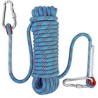 10mm Static Safety Carabiner Climbing Rope, Polyester Mountaineering Rope, Rescue Rope for Hiking, Mountaineering, and Climbing, 10M