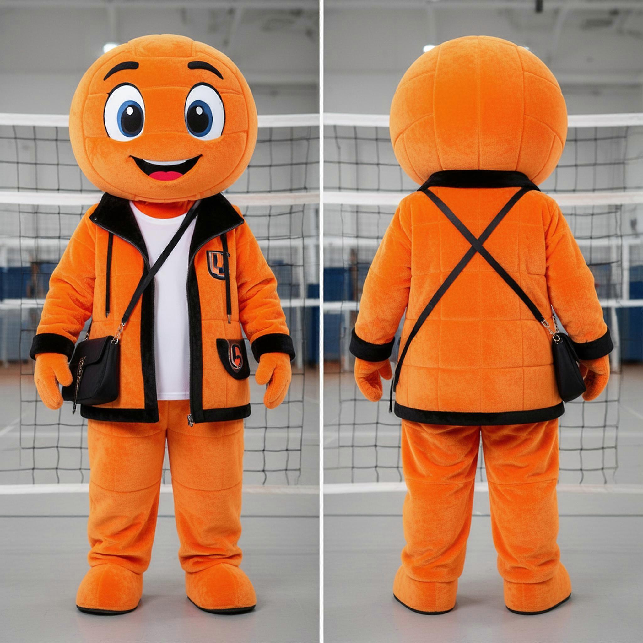 MASTICOT Orange Padded Volleyball Net Mascot