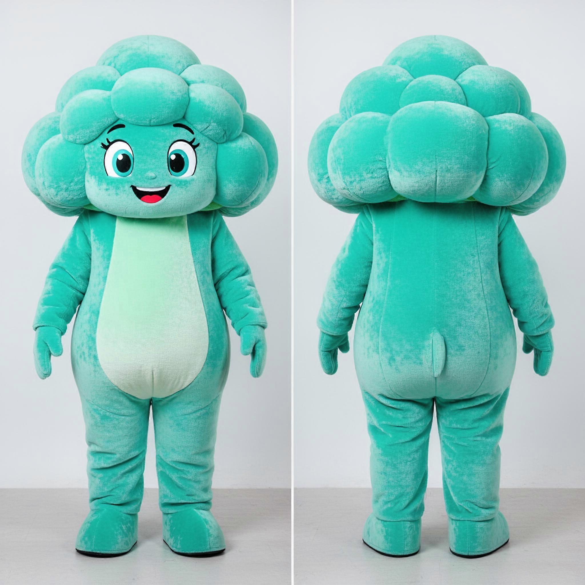 MASTICOT Turquoise Rounded Cauliflower Mascot