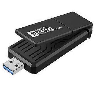 AX5400 WiFi 6E USB adapter, wireless WLAN card (2.4 GHz/5 GHz/6 GHz Tri-Band, 5400 Mbit/s), USB 3.0 WiFi 6E adapter for Windows 10 and Windows 11JNNJV