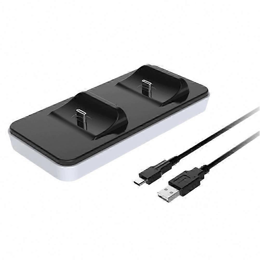 Dual USB-C Charging Set Cradle Compatible with PS5 Controller, Includes USB Cable and Carrying Stand