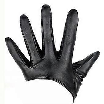 Half Palm Gloves Club Tanssi Valokuva Patentoitu Nahka Hanskat Musta