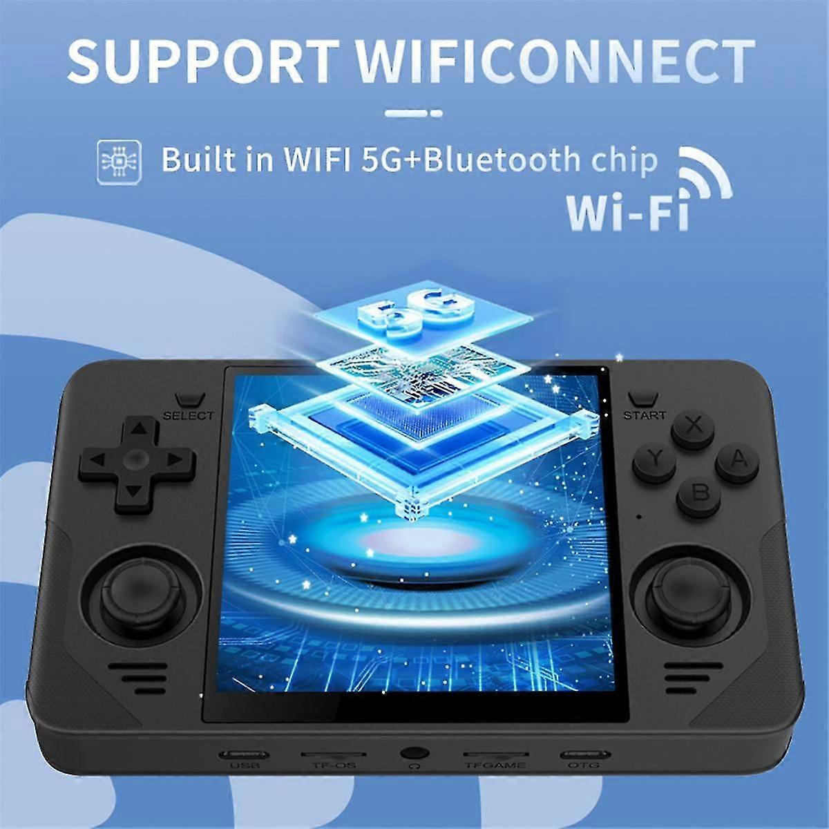 Rgb30 Retro Game Console 16g + 128g 4,0 polegadas 720x720 -core CPU 5ghz Wi-Fi + bluetooth 4100mah Handheld Game Controller B