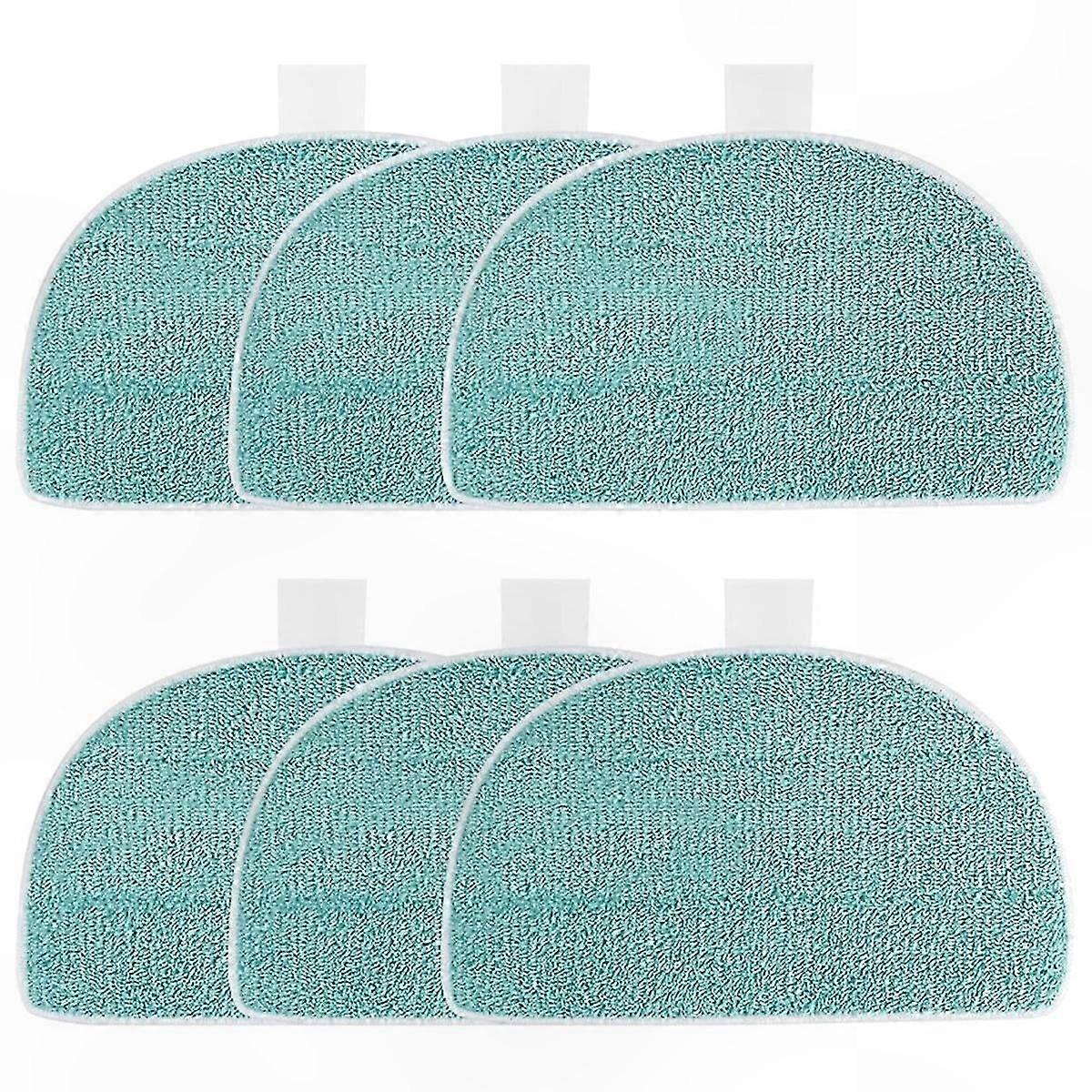 6-Pack Microfiber Mop Pads for Steam Cleaners, Replacement Pads Compatible with Select Models, S