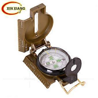 Wilderness Adventure Camping Compass Outdoor Orienteering Compass American Military Green Military Compass Multifunctional ABS