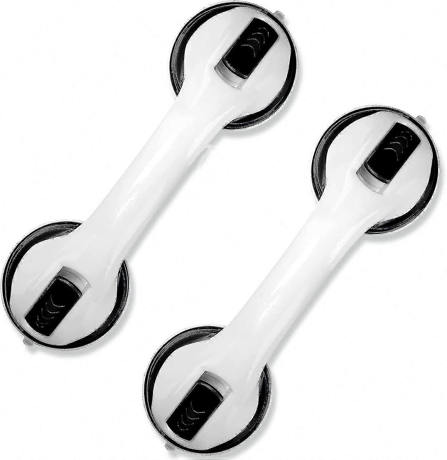 Strong Suction Installation, 2-Pack 12" Bathroom Grab Bars & Shower Handles