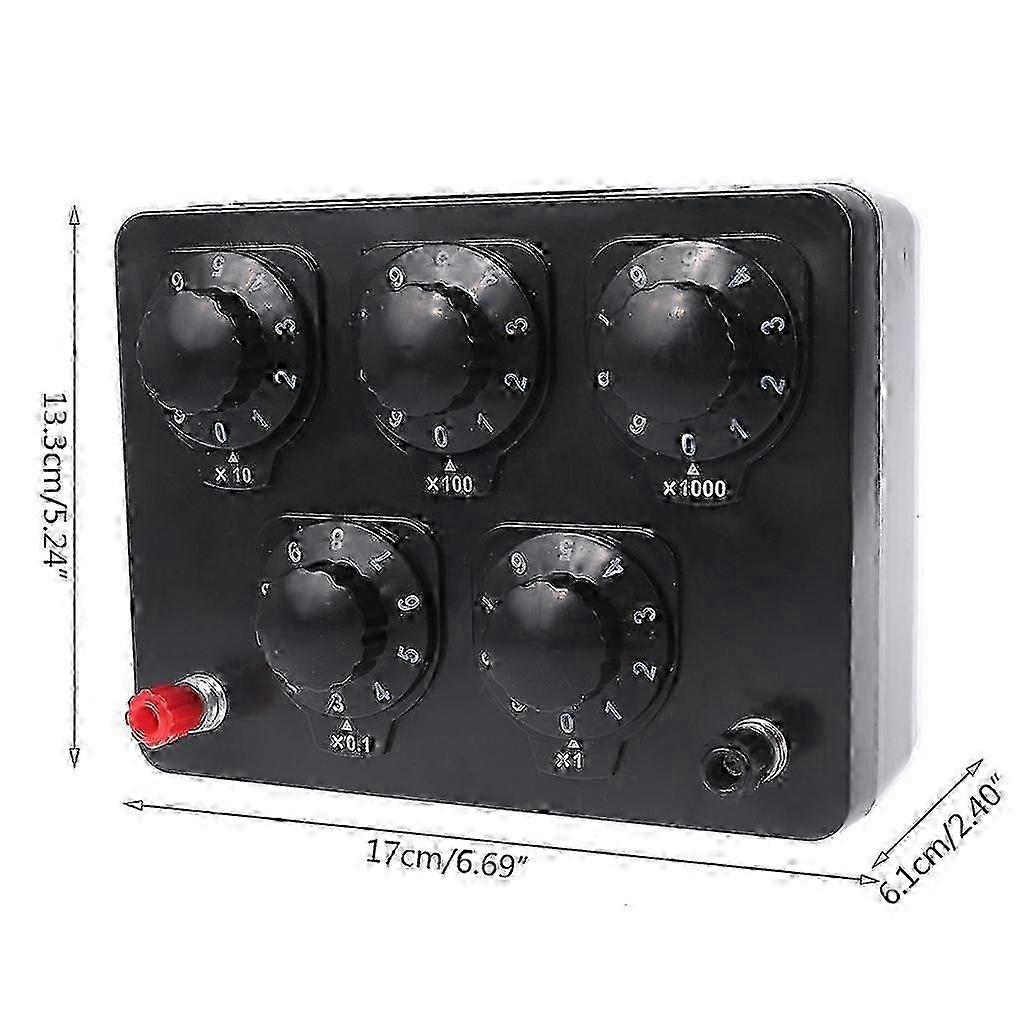 Rotary Resistance Substitution Box 5 Gears Adjustable compatible with Electronics