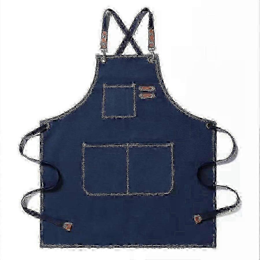 Rivet-Reinforced Cross Back Apron