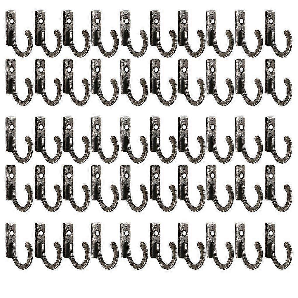 Compact Zinc Alloy Wall Hooks Set