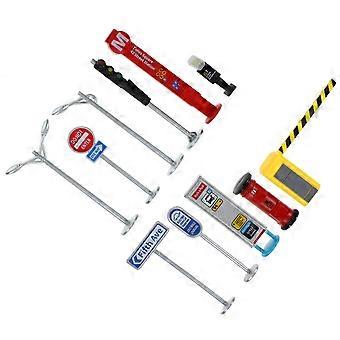 Street Road Signs Playset 1Set of Traffic Signs Toy for Children Playing