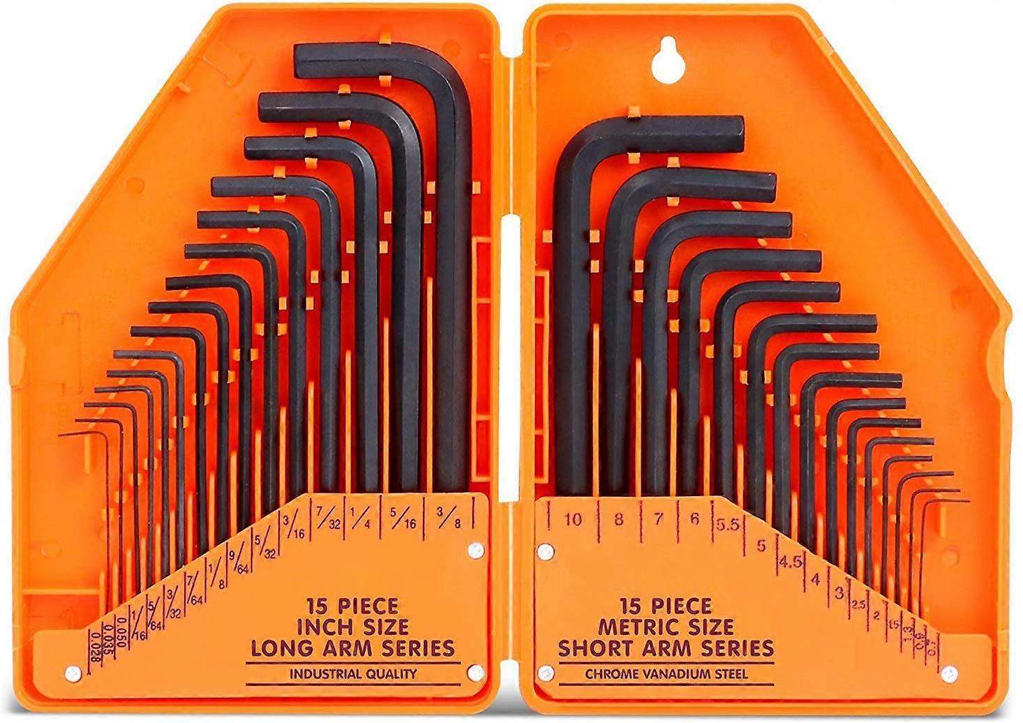 Precision-Machined Industrial-Grade Chrome Vanadium Hex Key Set