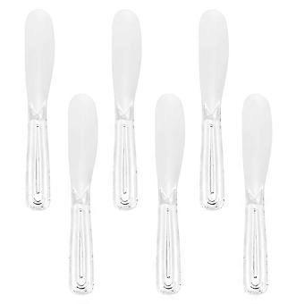 Meikkispatula-setti sekoitukseen ja kasvomaskien ja -voiteiden levittämiseen, ABS-muoviset sekoituspuikot, läpinäkyvät, 6 kpl.