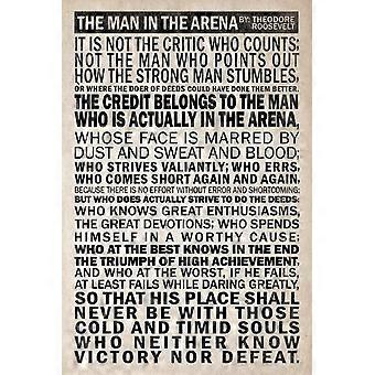 The Man In The Arena President Theodore Roosevelt Quote Speech Motivational Cool Wooden Jigsaw Puzzles UE2936