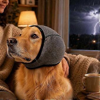 Noise-Cancelling Ear Wrap for Dogs – Calming Pet Ear Muffs for Thunder, Fireworks, and Bathing – Quiet, Adjustable, and Water-Resistant/jw