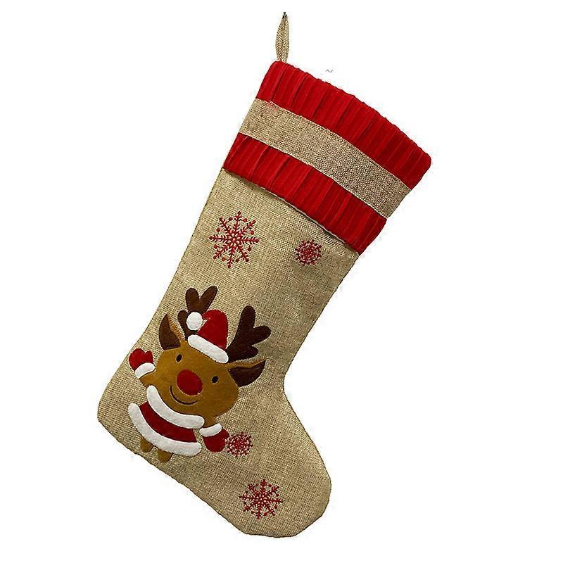 Textured Festive Christmas Stocking