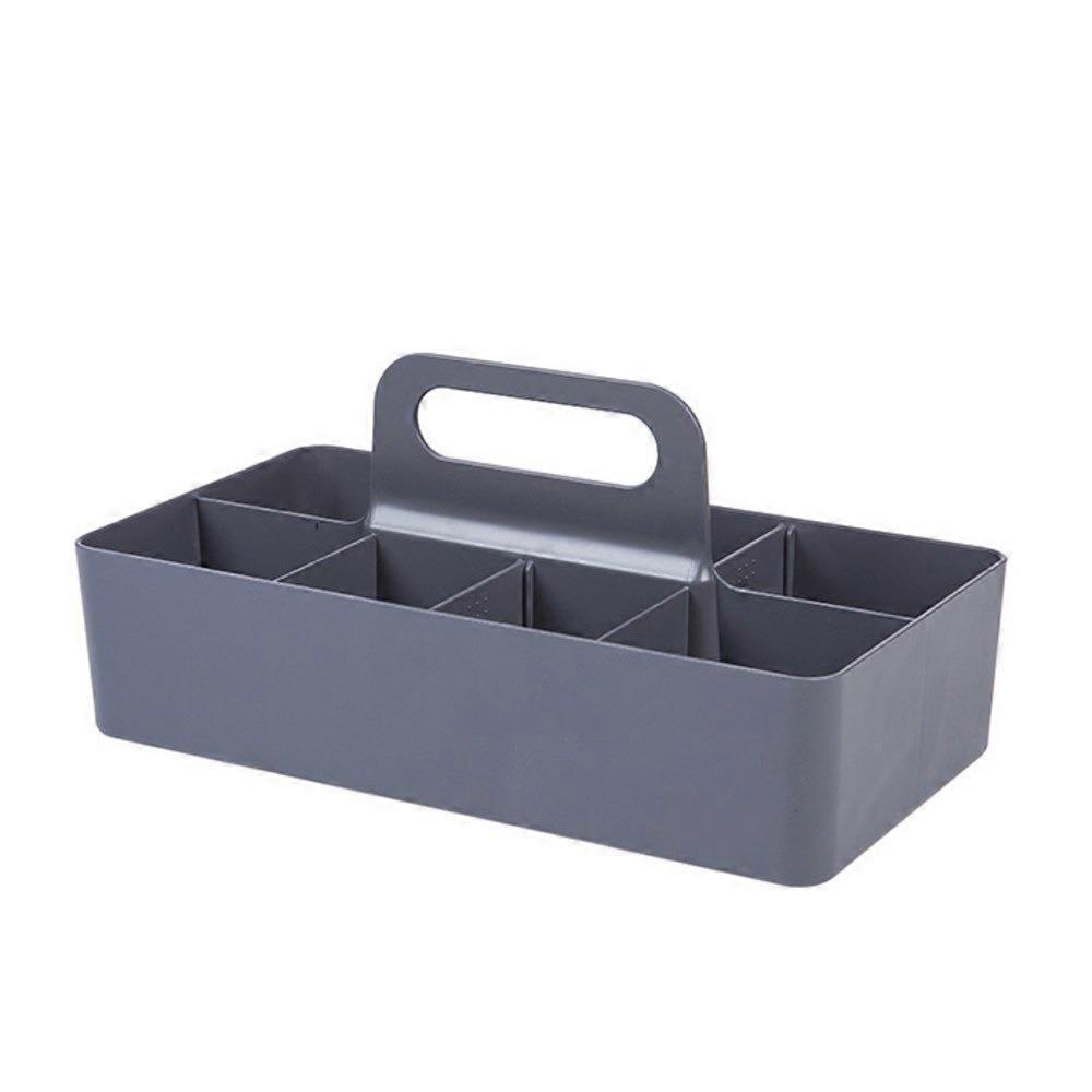 Plastic Portable Storage Organizer Multi-functional Space Saving Makeup Carrying Bin Segmented Storage Basket