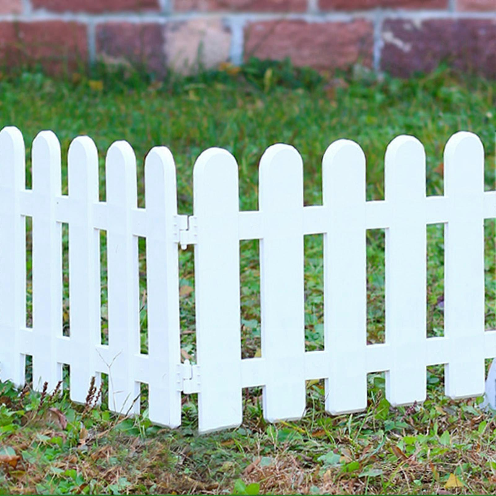 PVC Picket Lawn Edging White