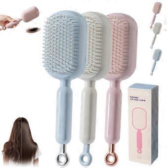 Detangling Hair Brush 3PCS Mix, SelfCleaning AntiStatic Air Cushion Comb for All Hair Types, Gentle Scalp Massage
